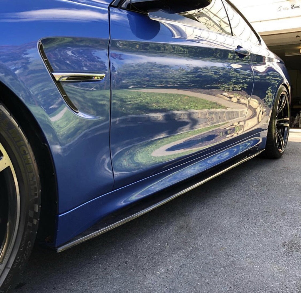 F82 Carbon Fiber Sideskirt Extensions